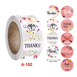 Floral Thank You Stickers - Bulk Rolls