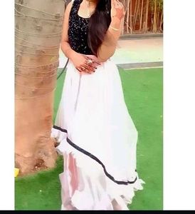 Elegant Pink &amp; Black Maxi party wear Dress