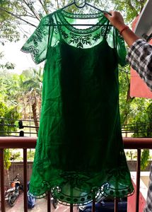 Elegant Green Cutout Dress