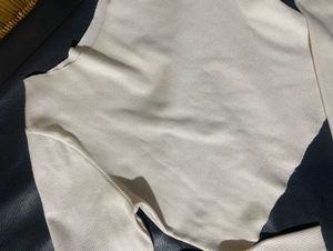White Long Sleeve Crop Top