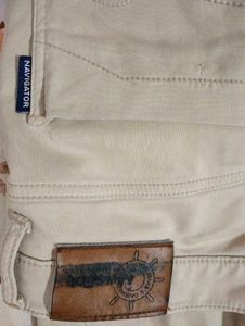 Beige Straight Leg Pants