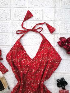 Festive Halter Neck Short Kurti🎀