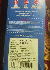 FC Barcelona Water Bottle 600ml