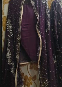 Elegant Purple Dupatta