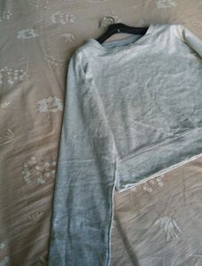 Casual Gray Crop Top