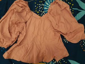 Pink Puff Sleeve Top