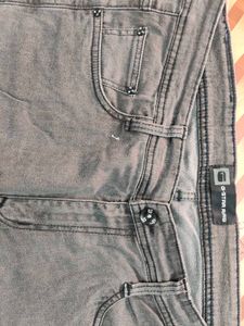 Gstar Biker Denim With Knee Patch