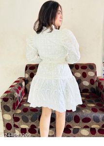 Charming White Embroidered Dress