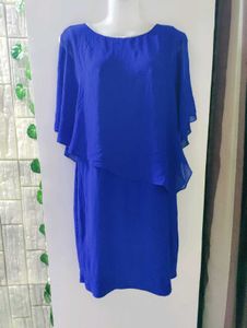 Elegant Royal Blue Layered One-Piece Dress