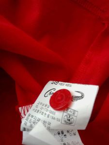 CROCODILE RED SOLID HALF SLEEVE CASUAL POLO T-SHIR