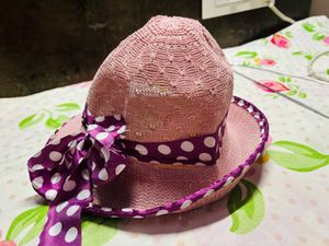 Purple Beach And Sun Hat