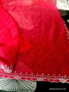 Stone Work Sari,Jo Colour Pic M Dikh Rha H Vhi .