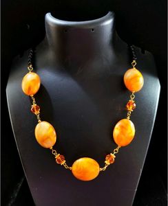 Orange Stone Necklace