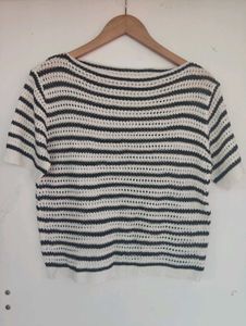 Striped Knit Crop Top