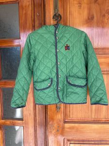 Kids Green Quilted Jacket