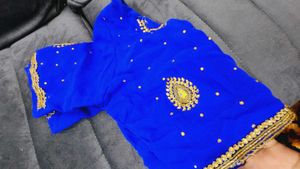 Blue Saree Party Wear