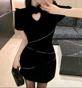 Black Korean Rhinestone Goth Dress Cosplay Anime