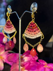 Red &amp; Pink Dangle Earrings