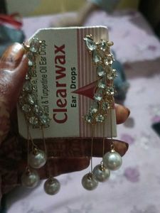It Was A Beautiful White Pearl Earrings