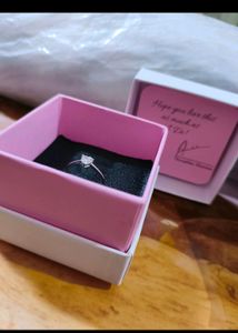 Giva Silver 925 Heart Zircon Ring