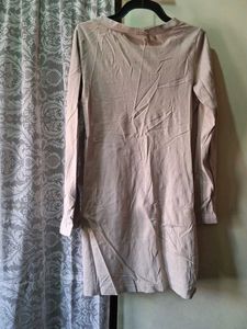 Beige Button-Down Cardigan