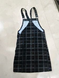 Cute Plaid Pinafore Dress