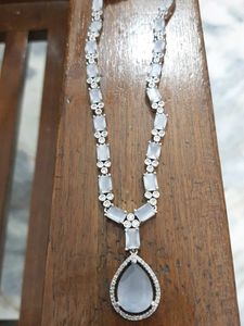 Silver Drop Necklace &amp; Earrings