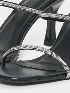 Price Drop ⚡️Rhinestone Trendy Black Heels