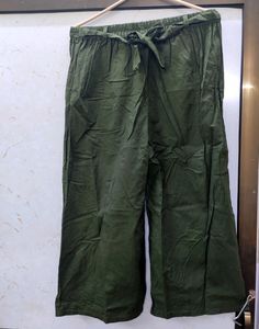 Olive Green Pant - Plazo