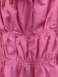 Newme Hot Pink Ruffled Crop Top