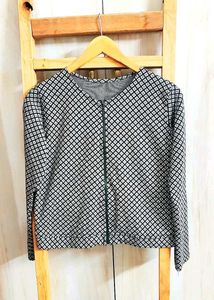 Patterned Zip-Up Jacket size-36