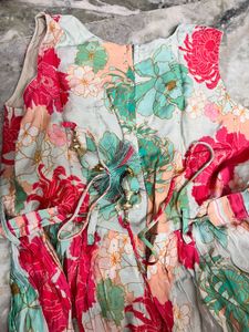 Floral Print Sleeveless Maxi Dress