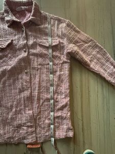 A Pinkish Peach Coloured Long Coat