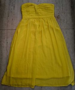 Yellow Midi Tube Dress