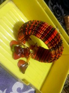 Vintage Beaded Charm Bracelet