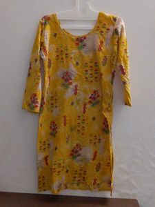 Yellow Floral Print Salwar Kameez Set