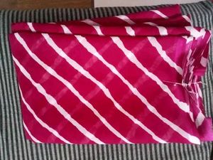 Pink Striped Saree