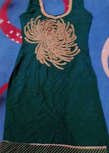 Green Embroidered Kurti