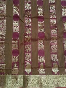 Golden Zari Banarasi Silk Saree