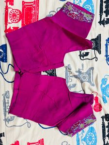 Rani Work Saree