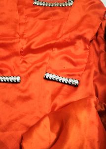 Orange Embellished Kurta