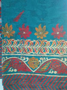 Elegant Teal &amp; green sea Saree