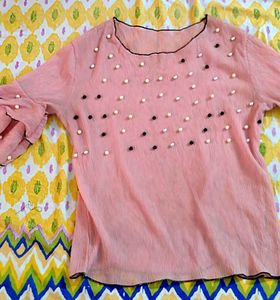Textured Blush Top