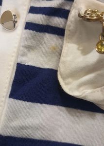 Cute White-Blue Tank Top