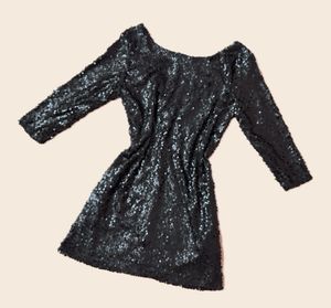 ZARA sequins Dress With V-back