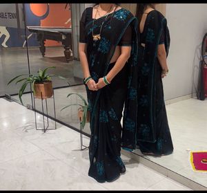 Elegant Black Saree