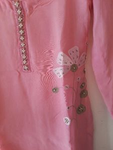 Pink Floral Kurta Set