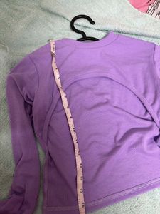 Lavender Colour Crop Top