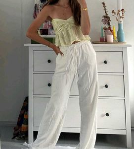 Non Transparent Linen Trouser
