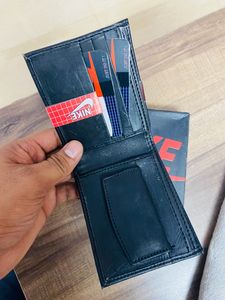 Leather Wallet With Nike Logo